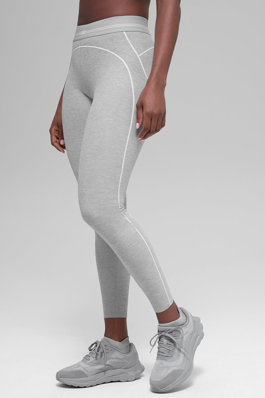 Legging taille haute Alosoft Heart Throb 7/8 - Athletic Heather Gris/Blanc