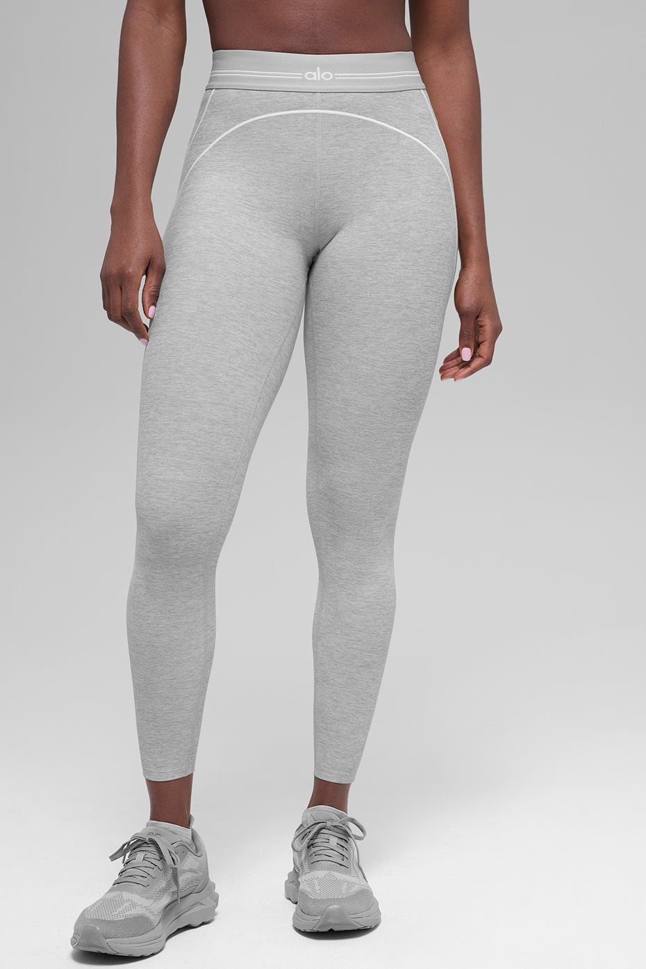 Legging taille haute Alosoft Heart Throb 7/8 - Athletic Heather Gris/Blanc