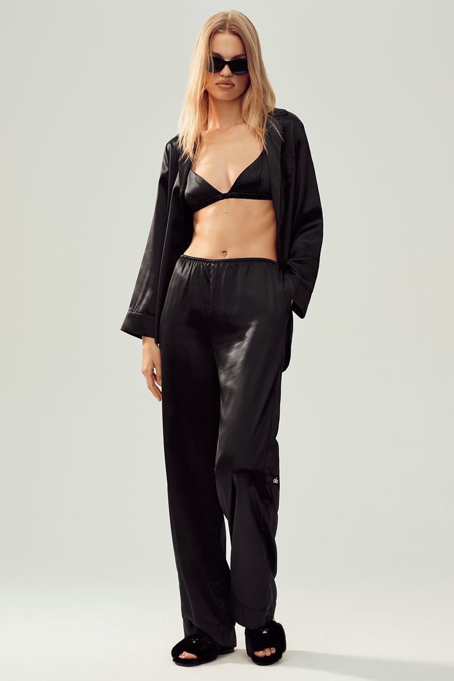 Pantalon En Soie Luminous (classique) - Noir