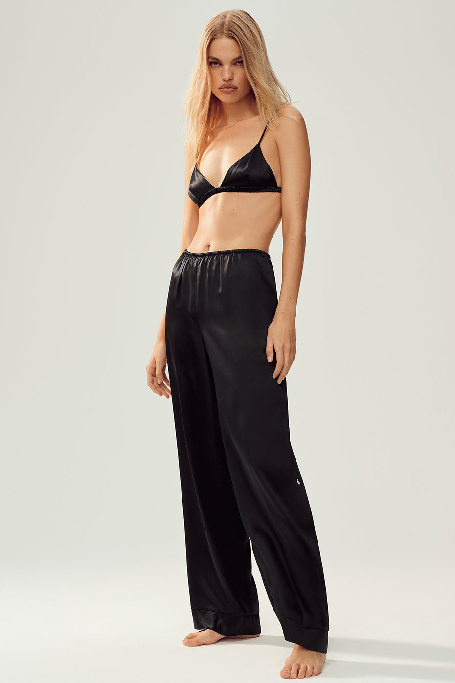 Pantalon En Soie Luminous (classique) - Noir