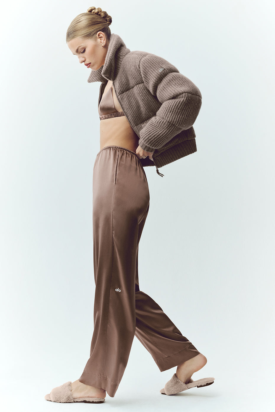 Pantalon En Soie Luminous (classique) - Alpine Cocoa