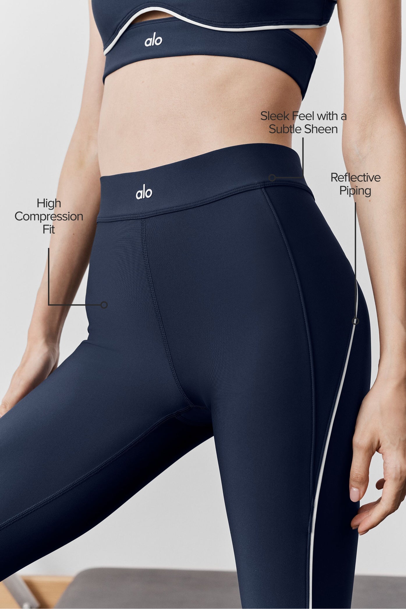 Airlift Legging Speedwork 7/8 taille haute - Bleu marine