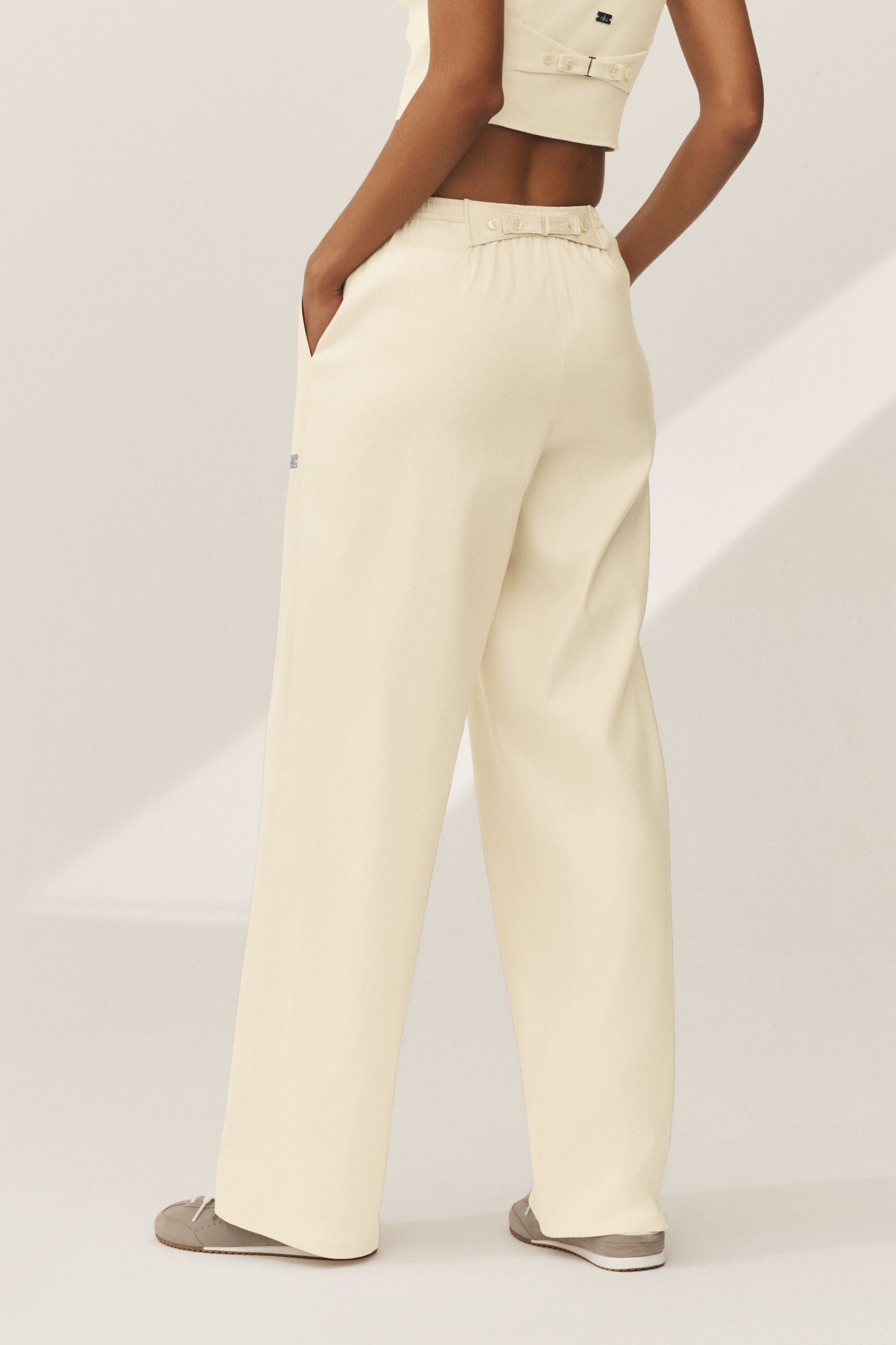 Pantalon Large En Lin Mélangé Riviera - Sandy Beige