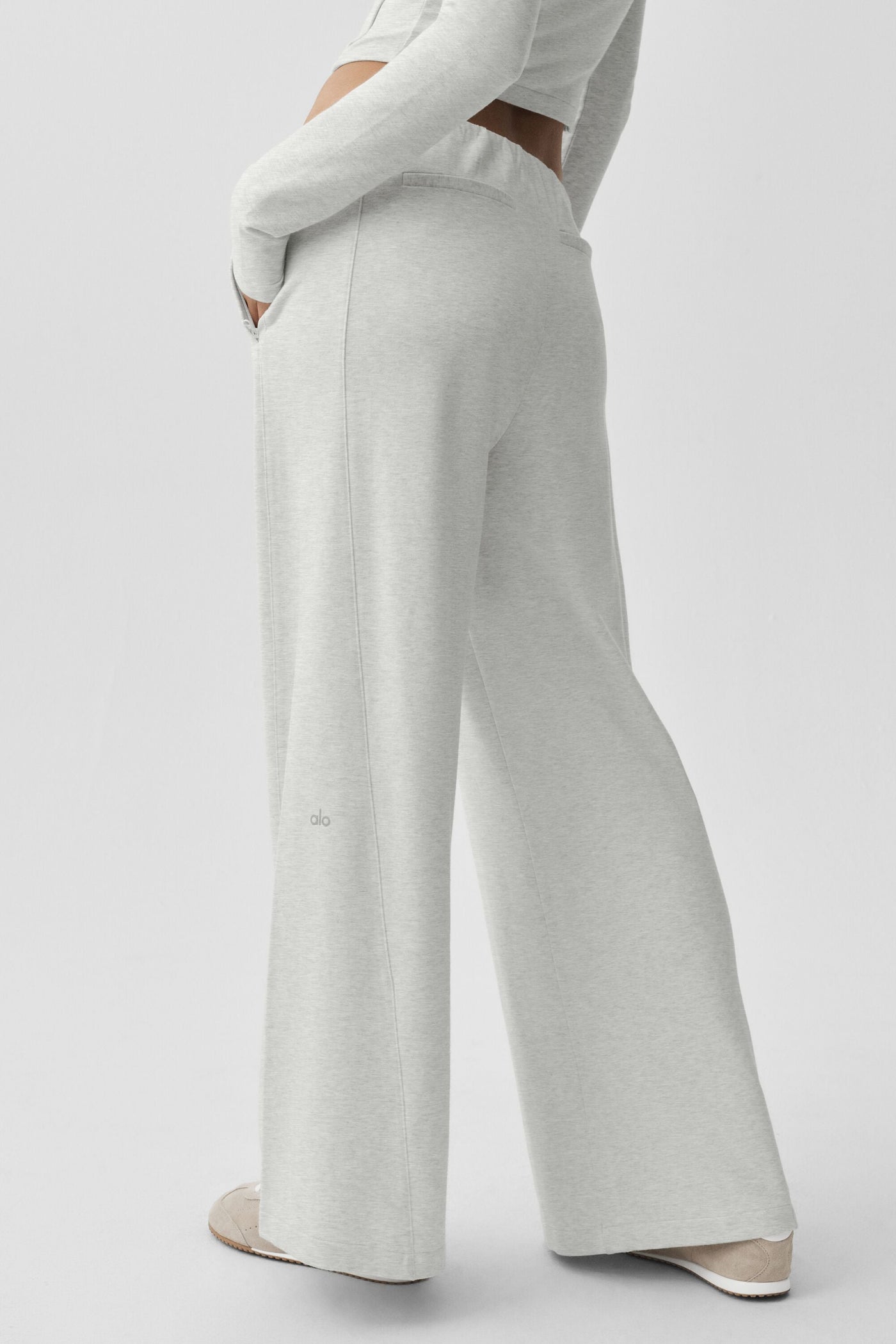 Pantalon Taille Mi-Haute Sway On The Go - White Heather