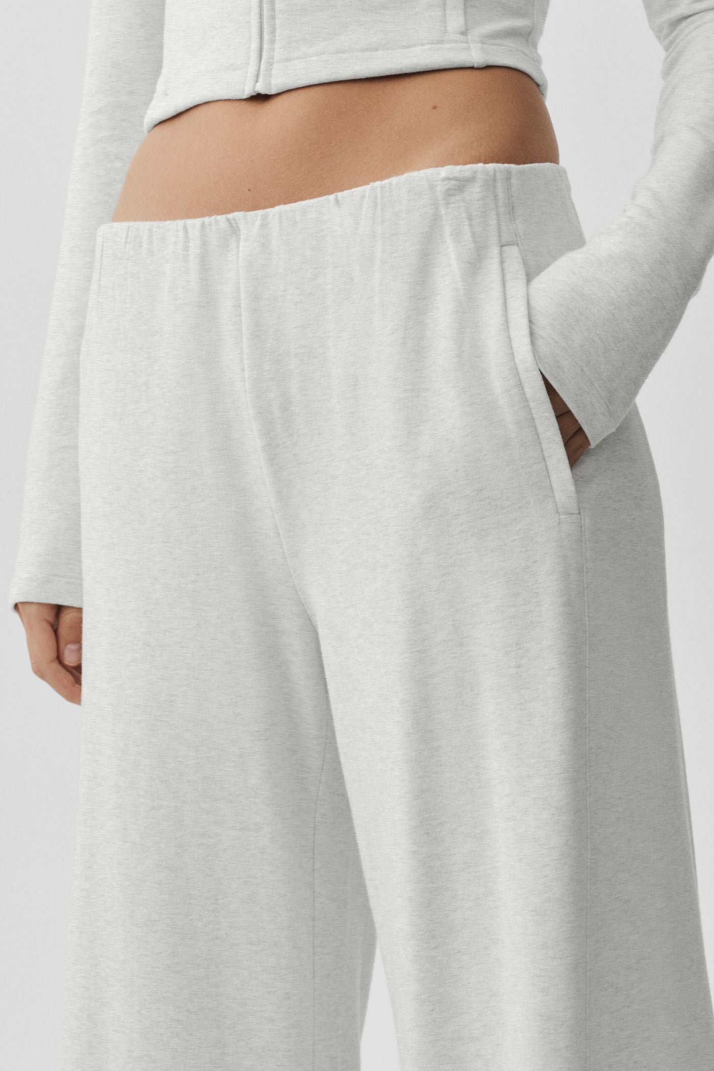 Pantalon Taille Mi-Haute Sway On The Go - White Heather