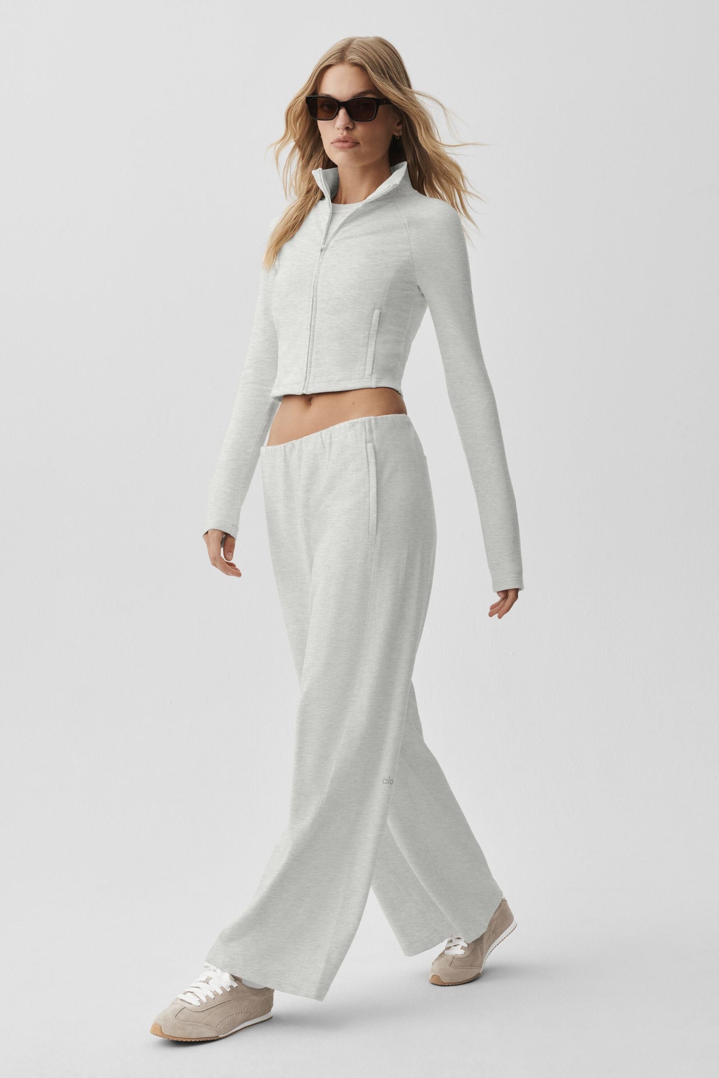 Pantalon Taille Mi-Haute Sway On The Go - White Heather