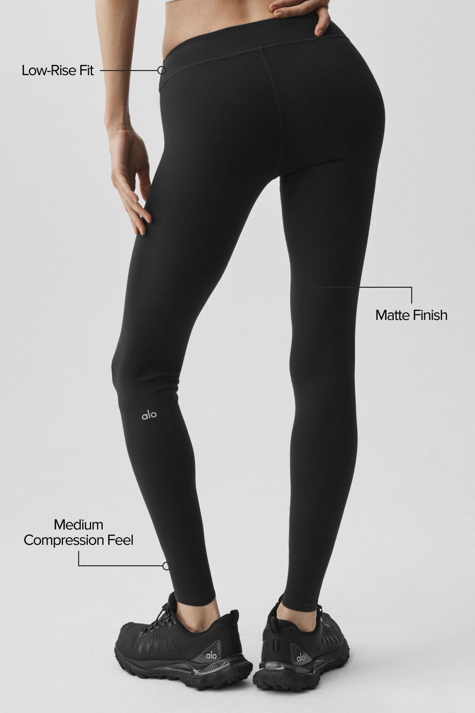 Airbrush Legging 7/8 taille basse - Noir