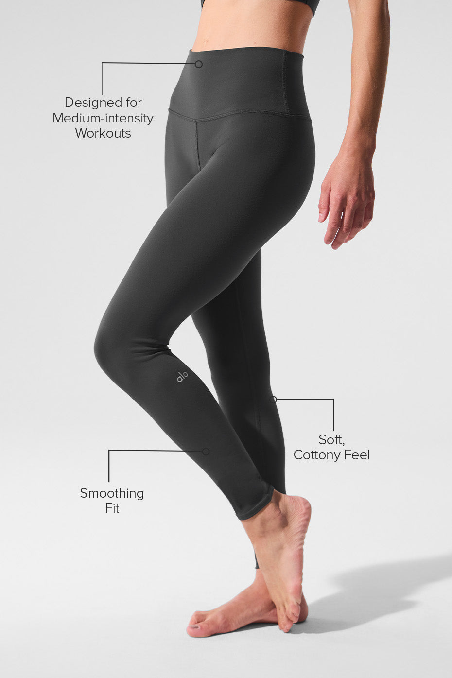 Legging Taille Haute Airbrush - Anthracite