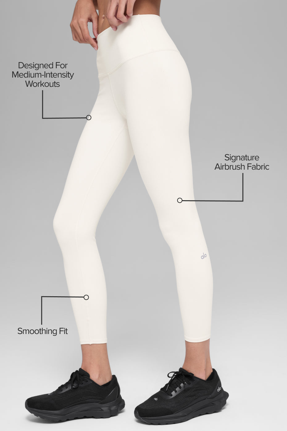 Legging Airbrush taille haute 7/8 - Ivory
