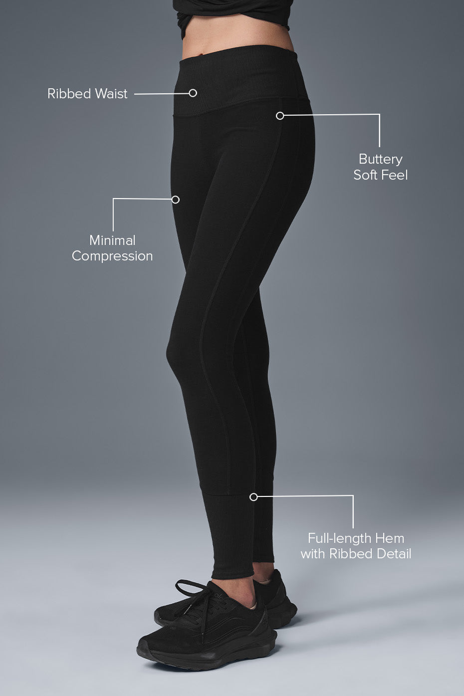 Legging Taille Haute Alosoft Lounge - Noir