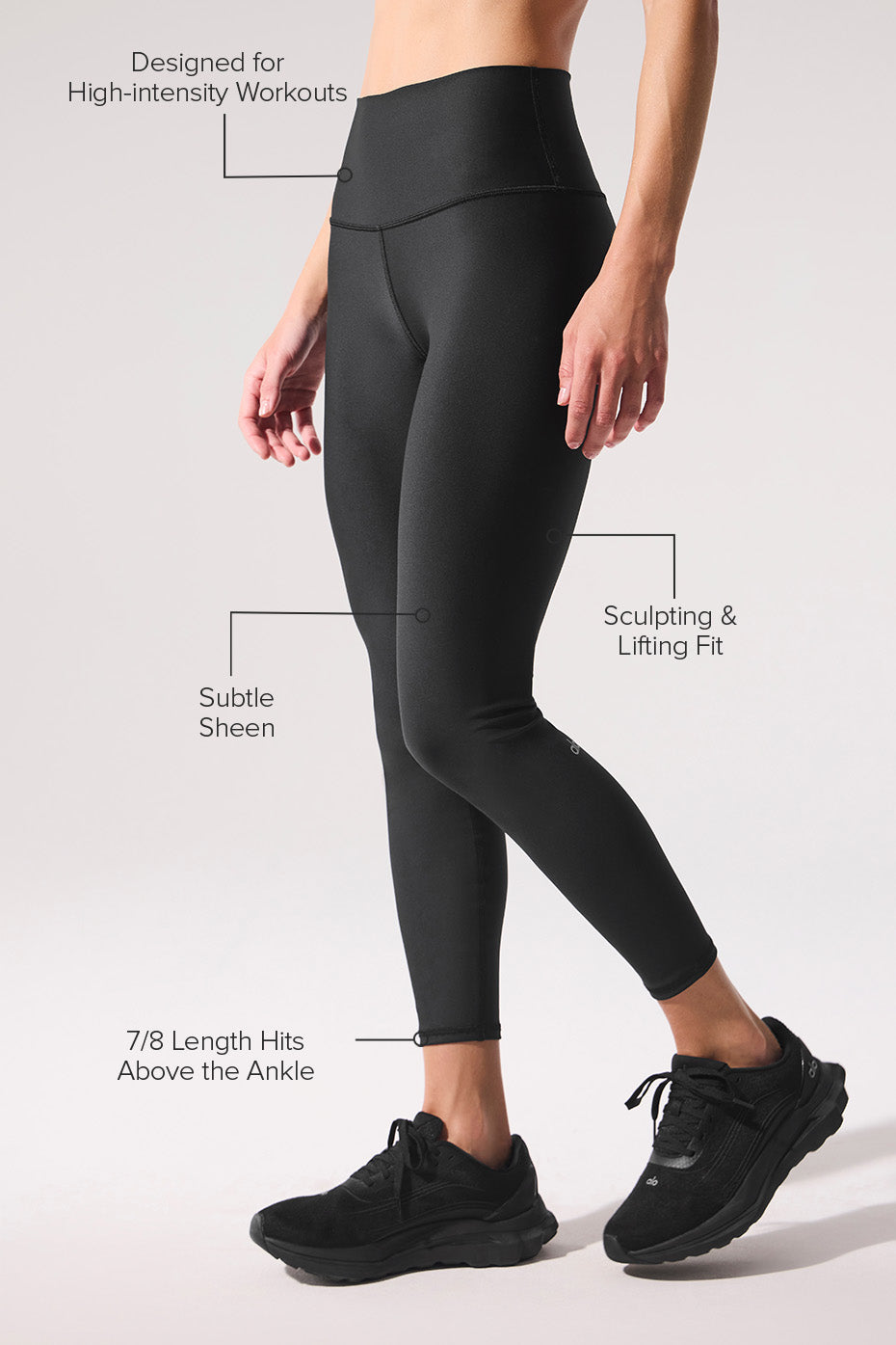 Legging Taille Haute Airlift 7/8 - Noir