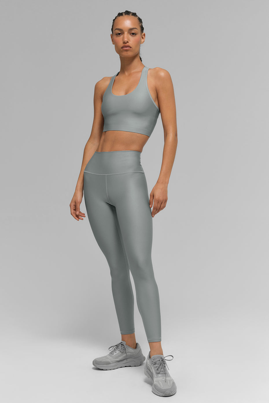 Legging Airlift taille haute 7/8 - Gris lunaire