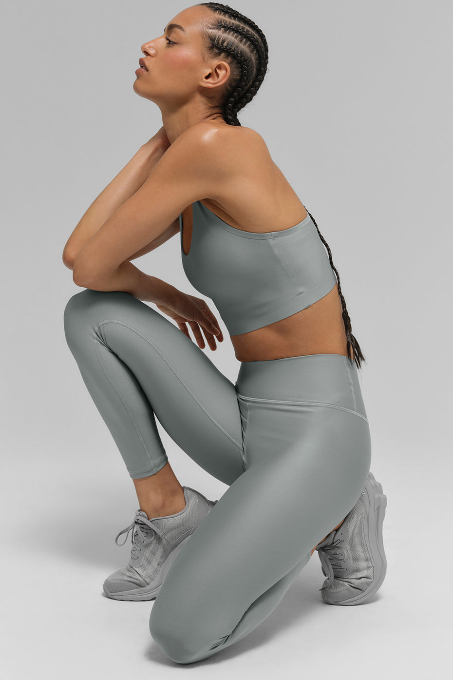 Legging Airlift taille haute 7/8 - Gris lunaire