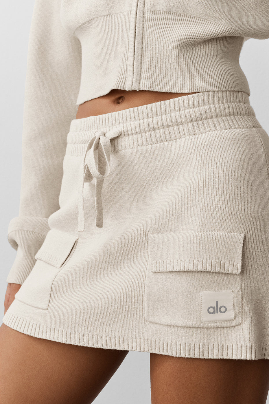 Jupe Cargo Scholar Knit - Oatmeal Heather