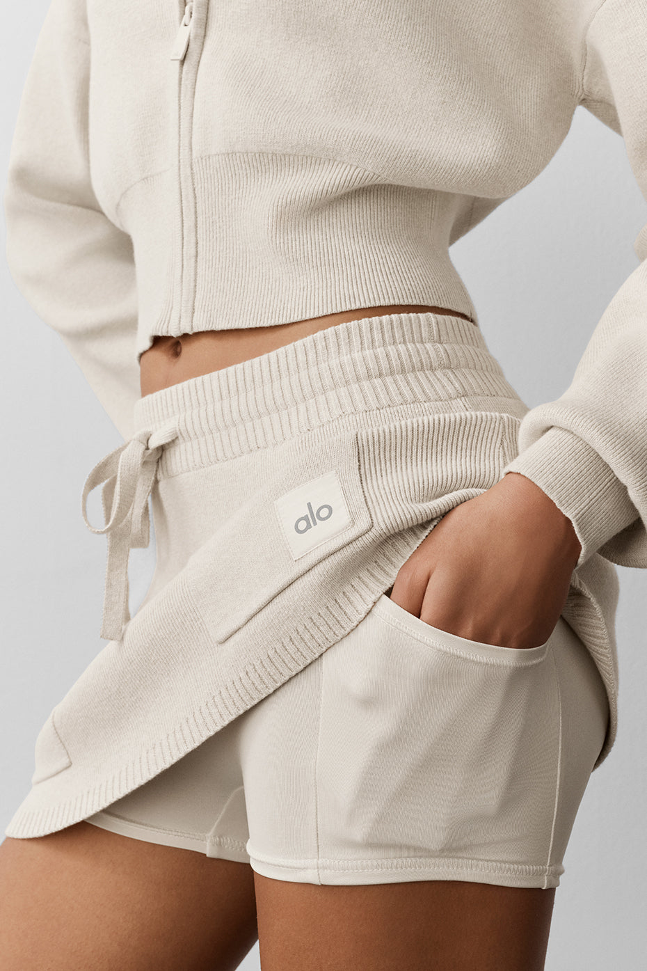 Jupe Cargo Scholar Knit - Oatmeal Heather