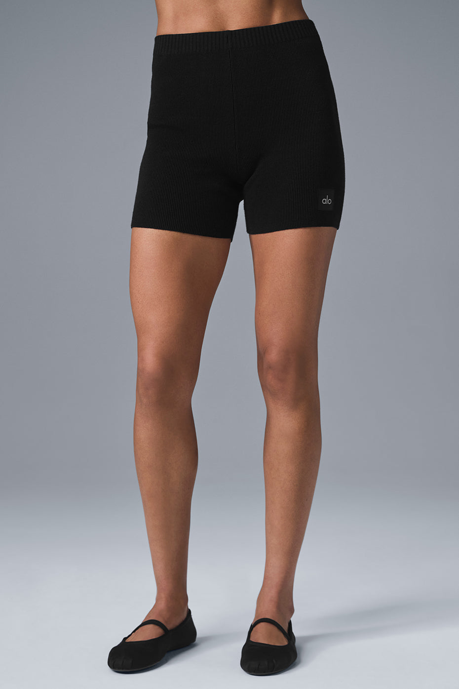 Short Taille Haute Scholar Knit - Noir