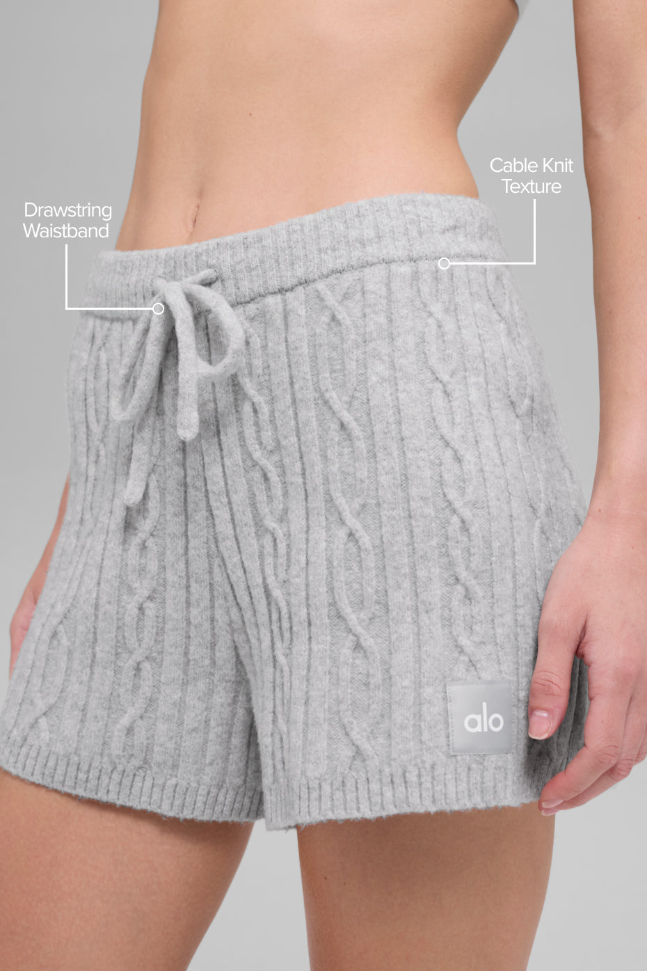 Short En Maille Torsadée Winter Bliss - Athletic Heather Grey