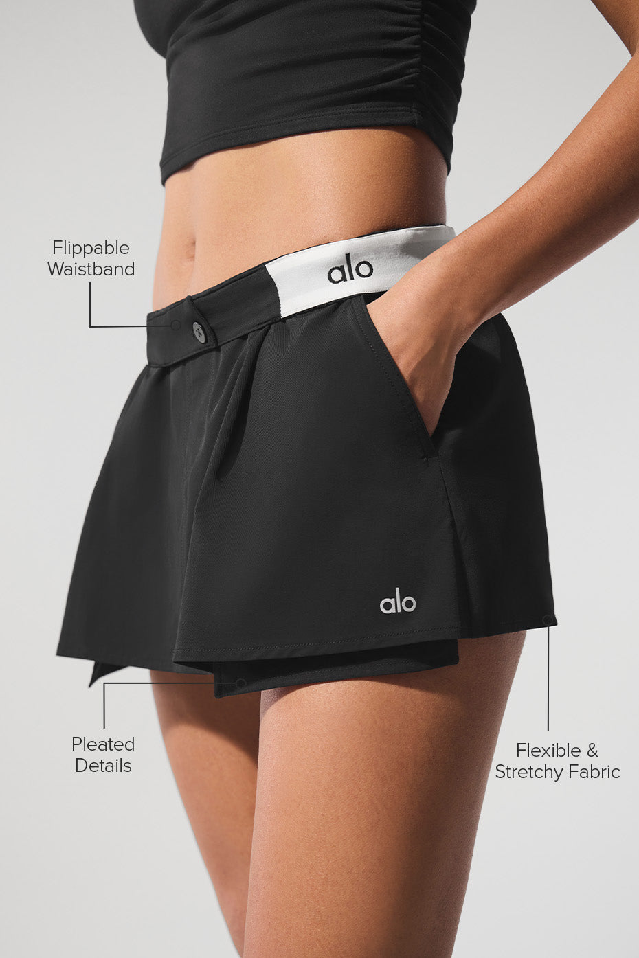 Mini Jupe-Short Flip It - Noir