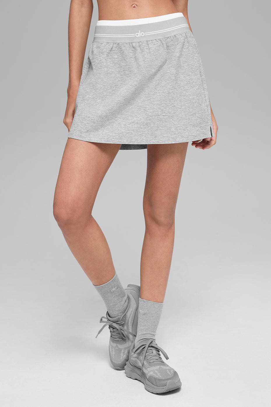 Jupe De Tennis Alosoft Better Together - Athletic Heather Grey/Blanc
