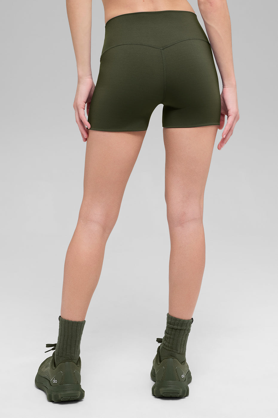 Short Taille Haute ALO Softsculpt Precision 3" - Green Olive
