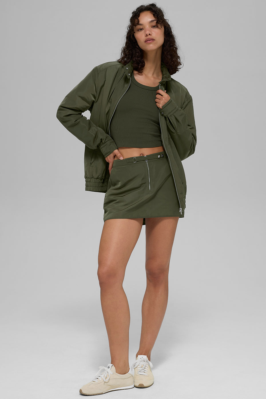 Mini Jupe Work It - Green Olive