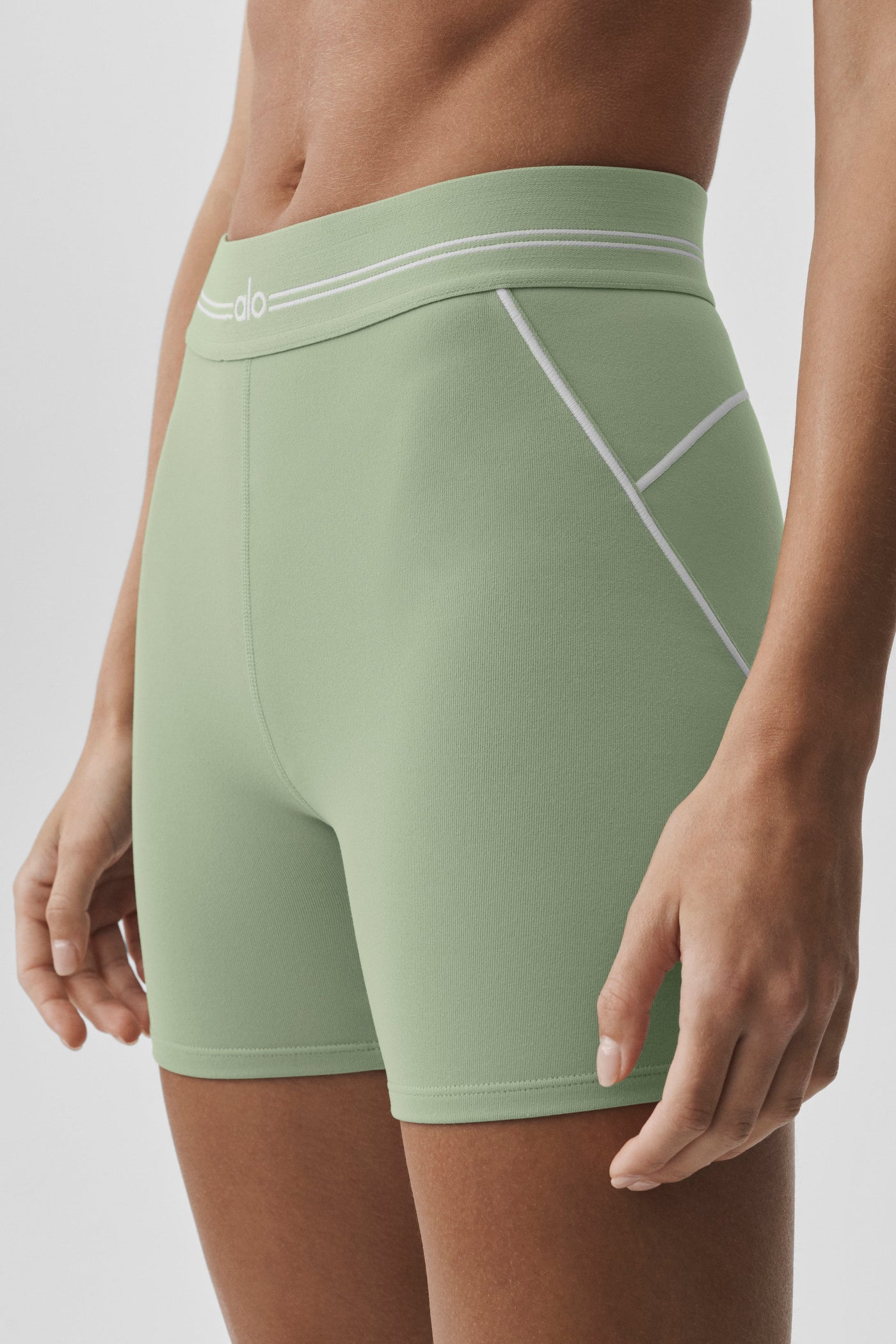 Short taille haute Heart Throb Airbrush 4" - Dune Grass/Blanc