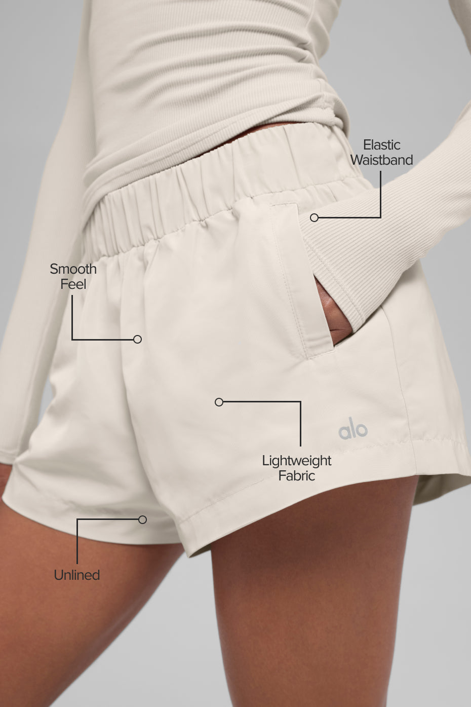 Short Taille Haute Socialite - Bone