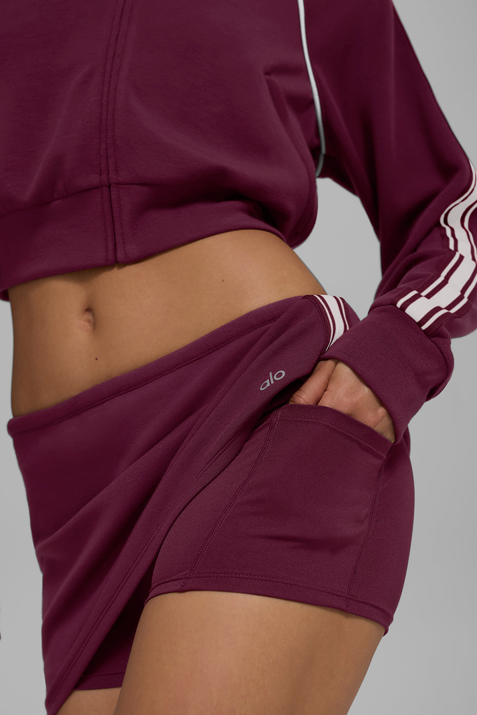 Mini Jupe Track Star - Burgundy