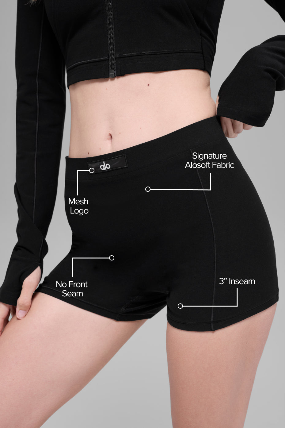 Short Micro Alosoft Sincere - Noir
