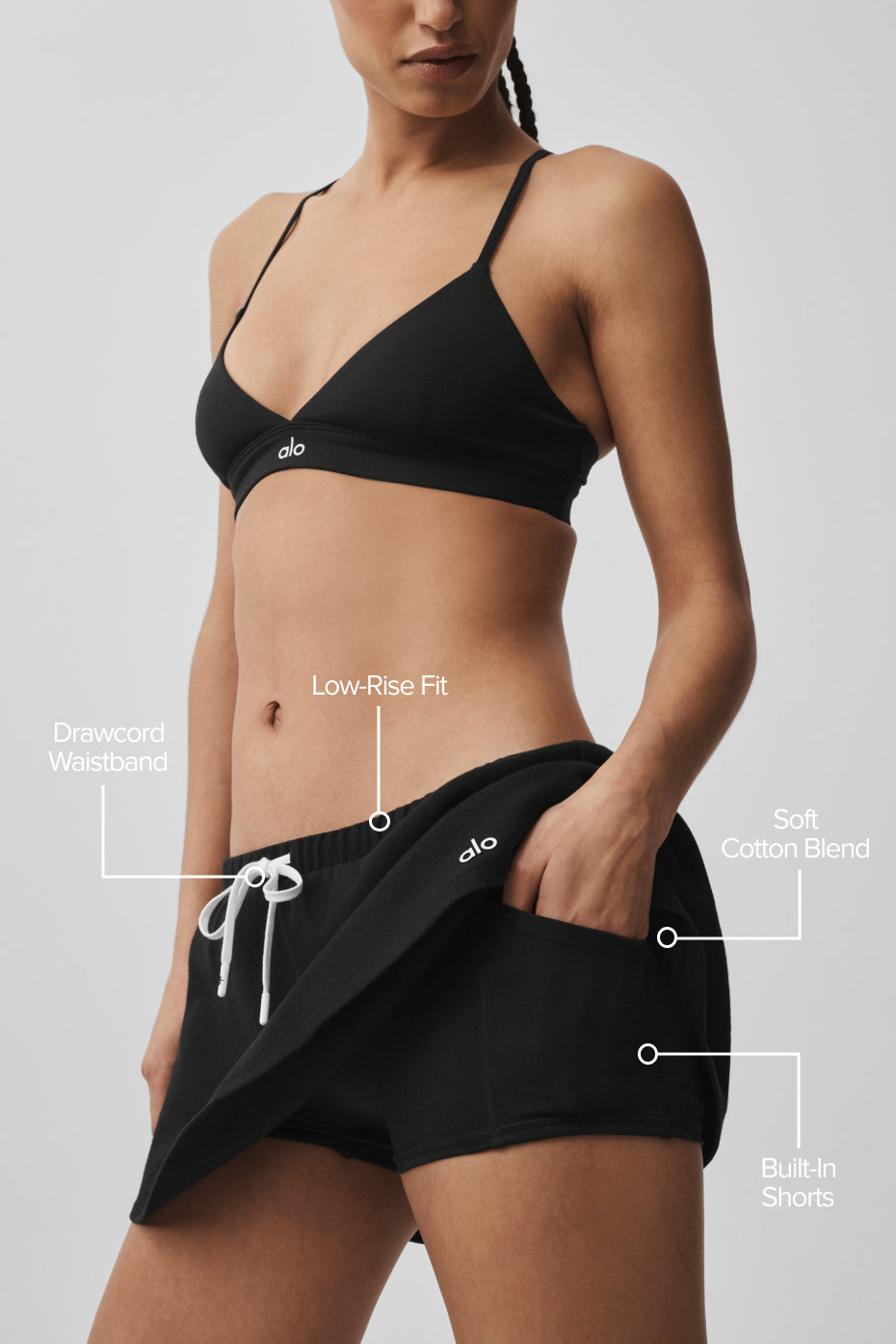 Jupe Micro Taille Basse Fan Favorite - Noir