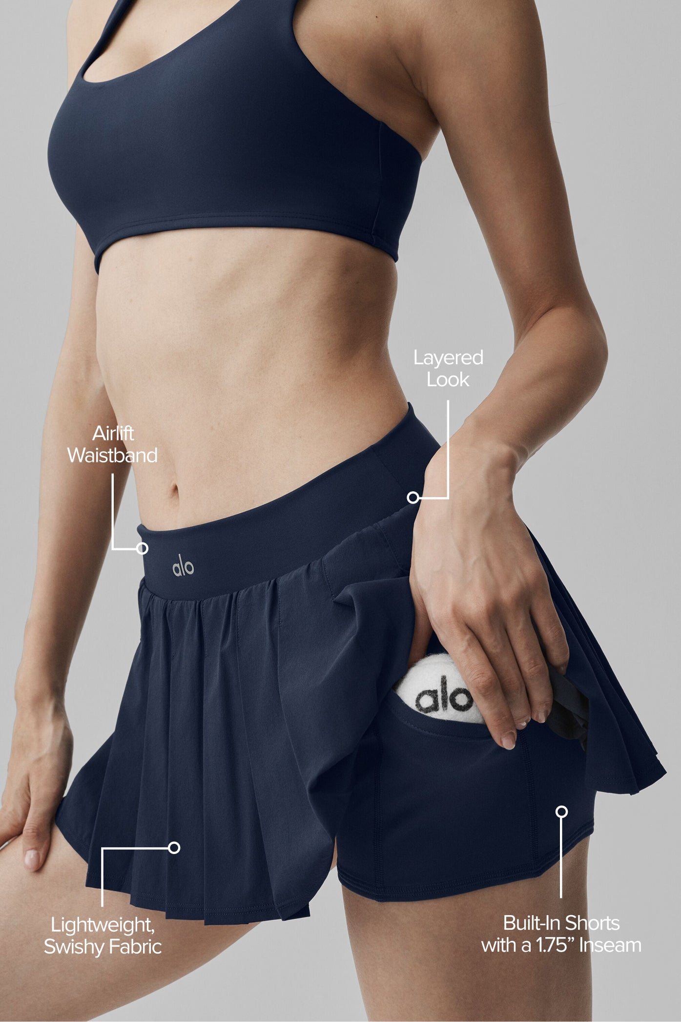 Jupe De Tennis Double Or Nothing - Navy