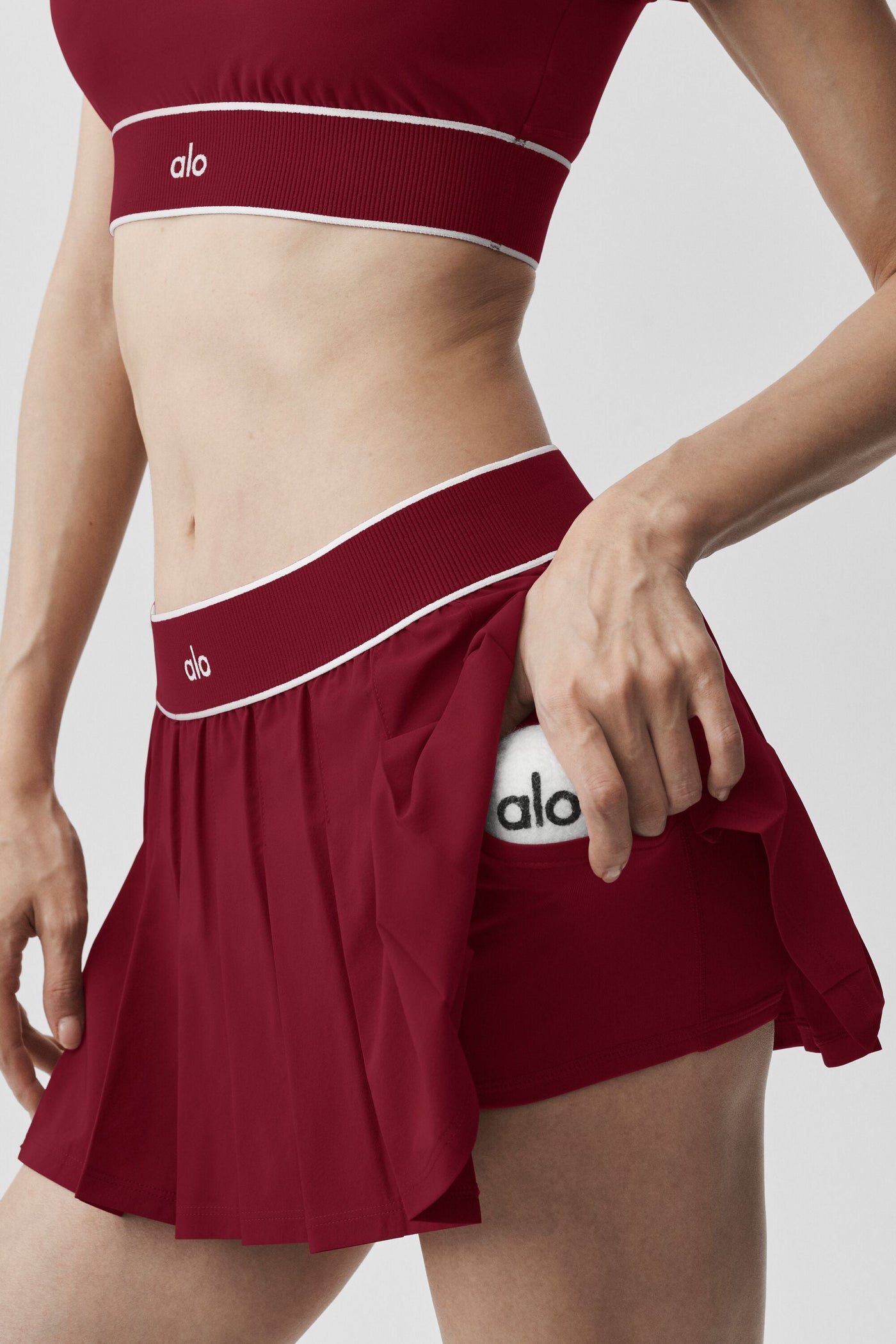 Jupe De Tennis Taille Basse Amp It Up - Summer Romance Red