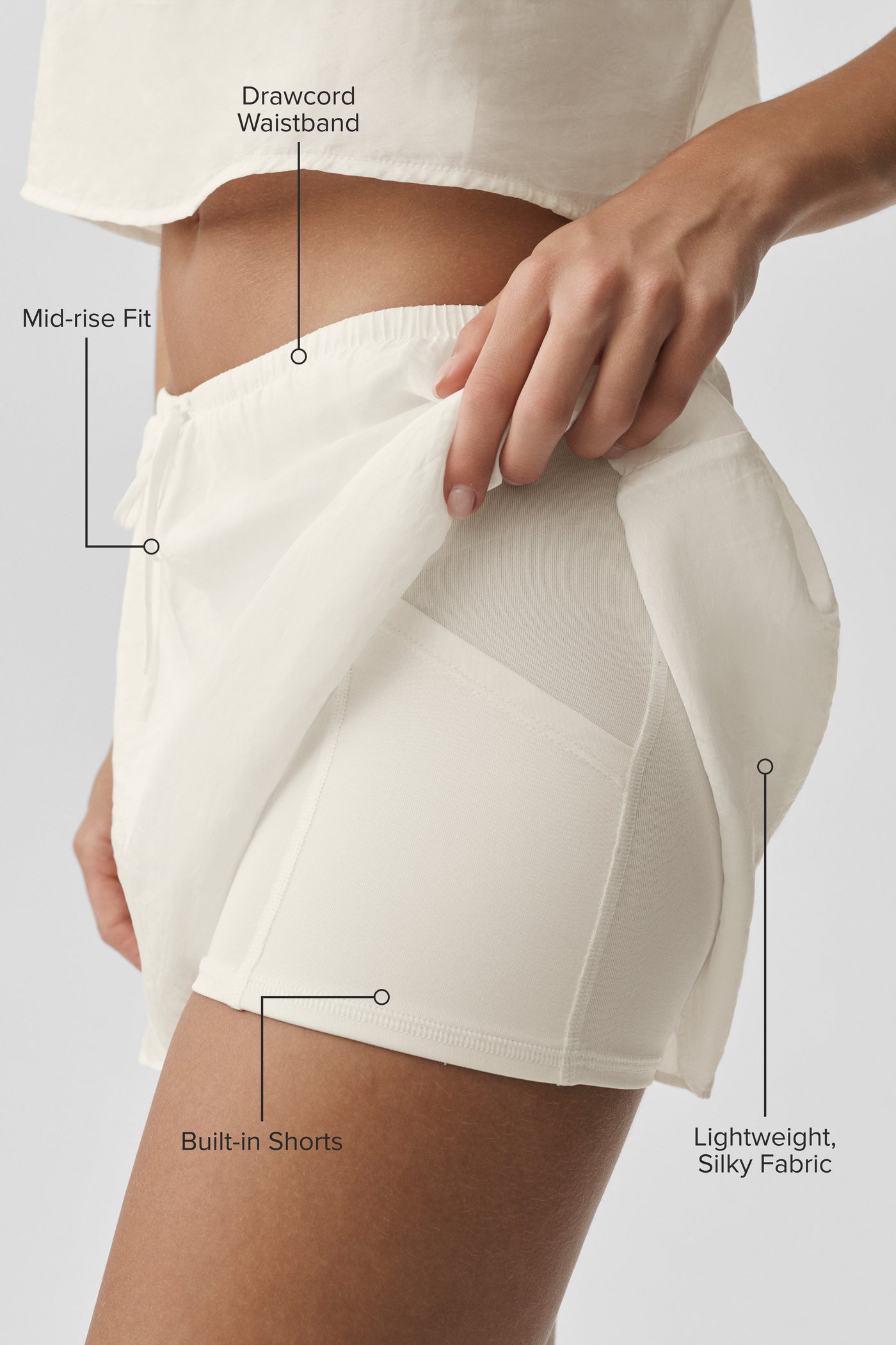 Jupe De Tennis Semi-Transparente Golden Hour - Ivory