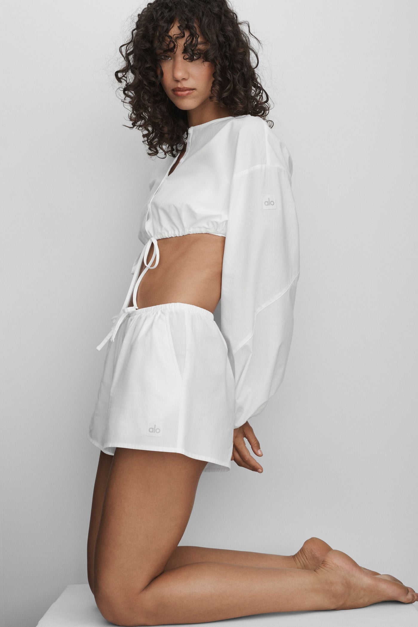 Short Taille Haute En Coton Real Deal - Blanc