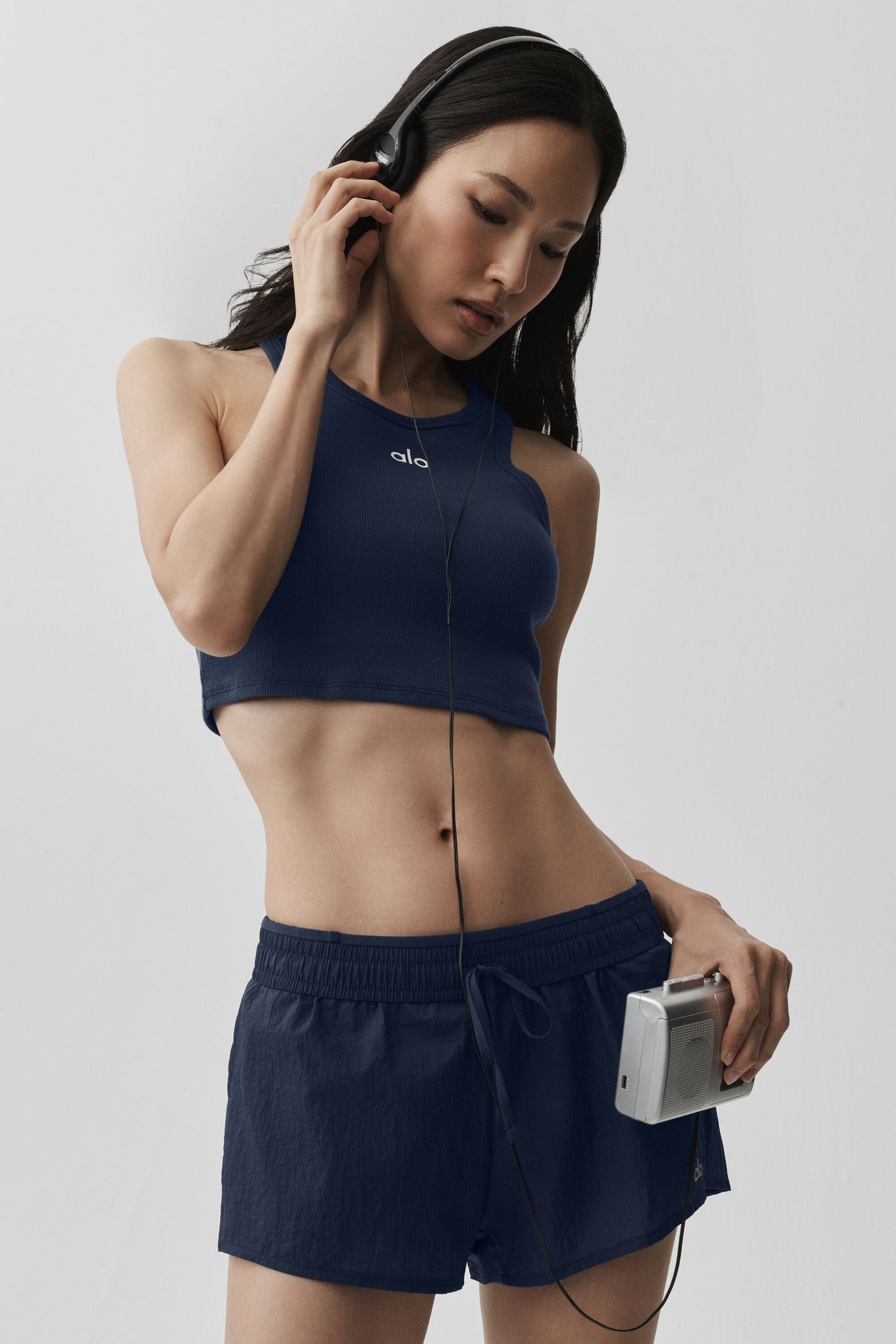 Short Taille Mi-Haute Go Time - Navy
