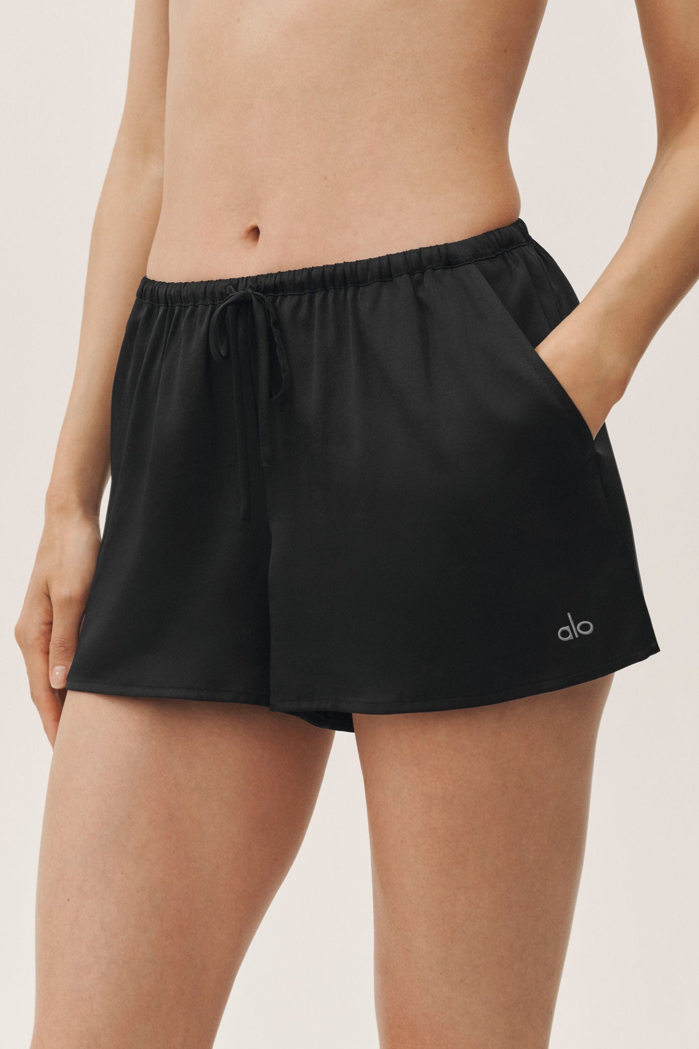 Short En Soie Mélangée Radiance - Noir