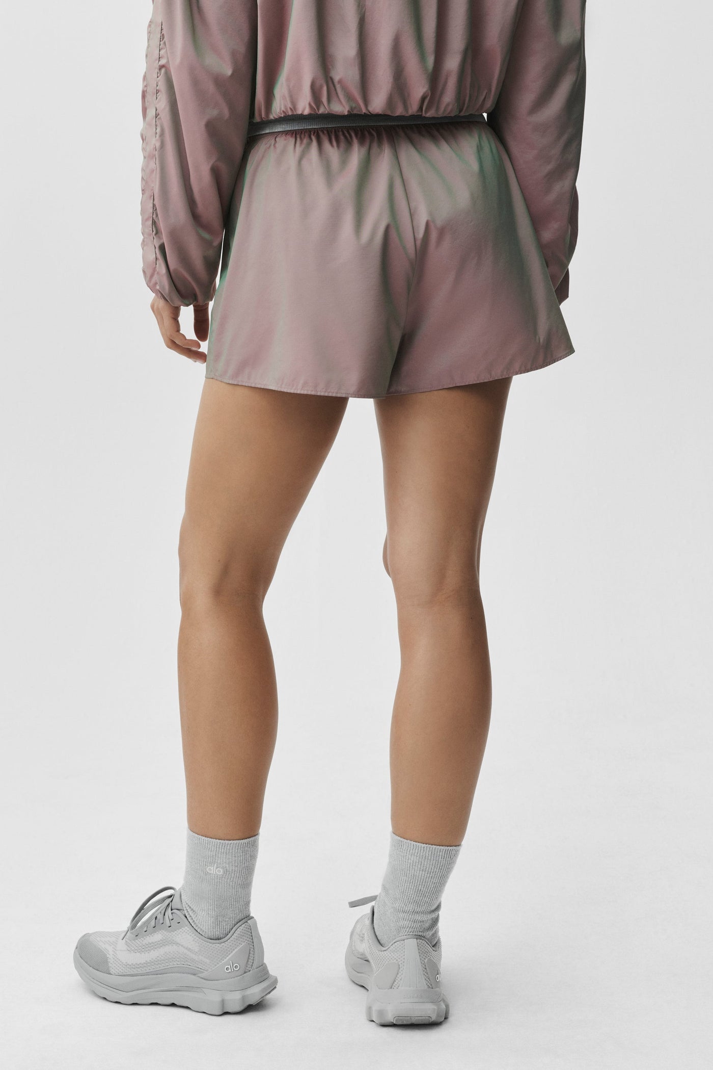 Short Prismatic taille haute - Feu de lune rose