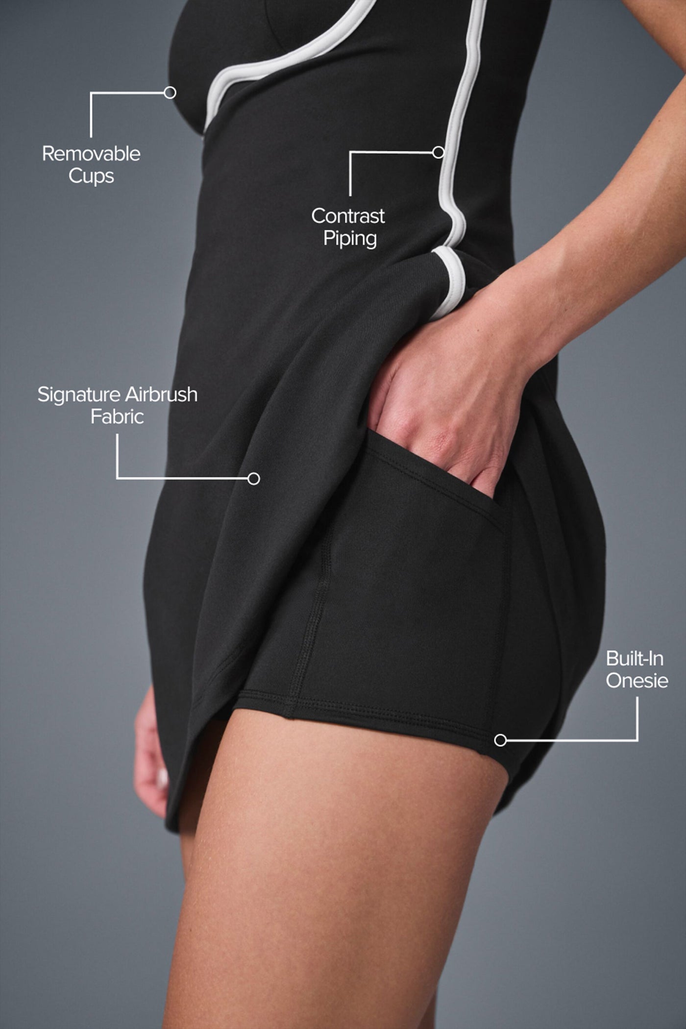 Robe Airbrush Streamlined - Noir/Blanc