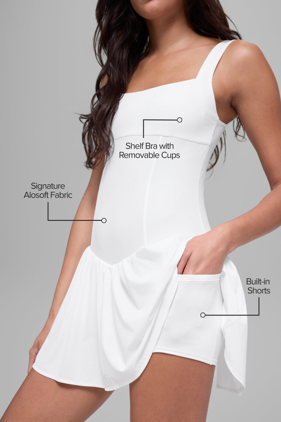 Robe De Tennis Alosoft Break Point - Blanc