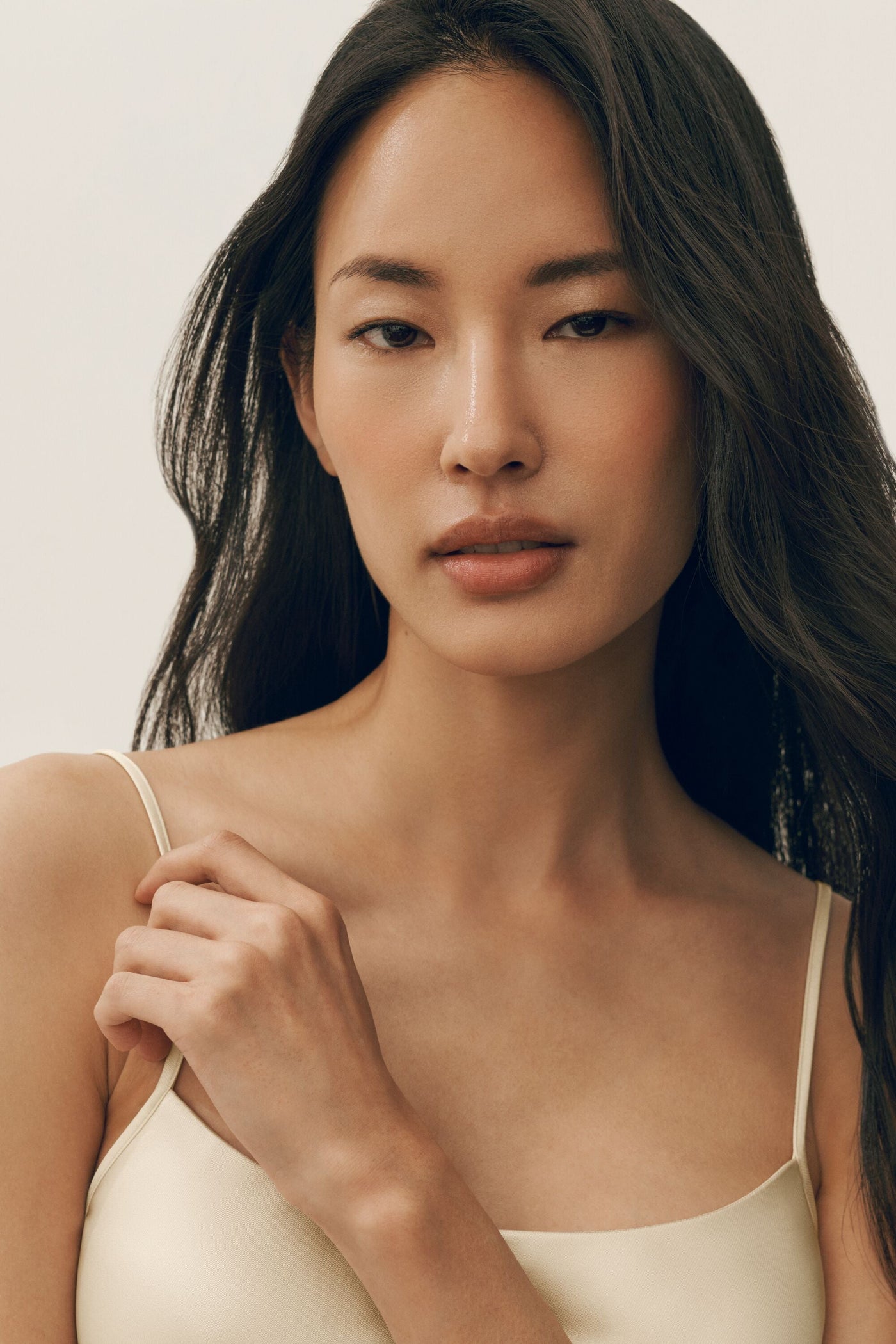 Robe En Soie Mélangée Radiance - Sandy Beige
