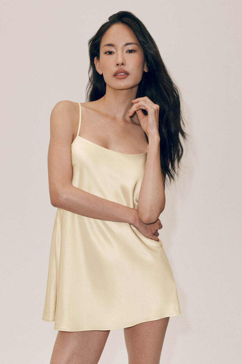 Robe En Soie Mélangée Radiance - Sandy Beige