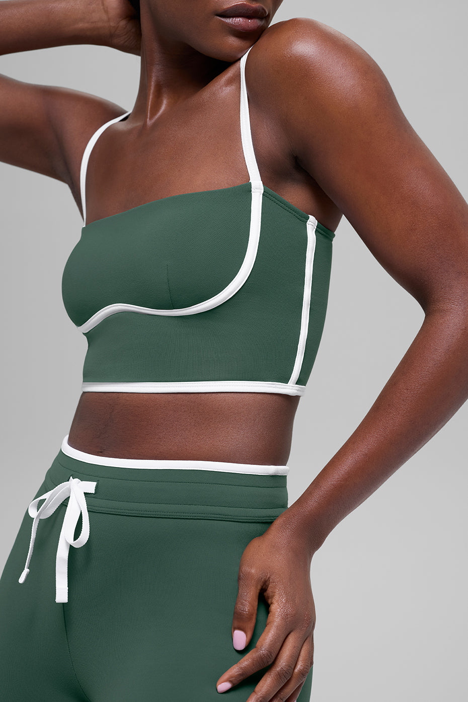 Débardeur Brassière Airbrush Streamlined - Clover Green/Blanc