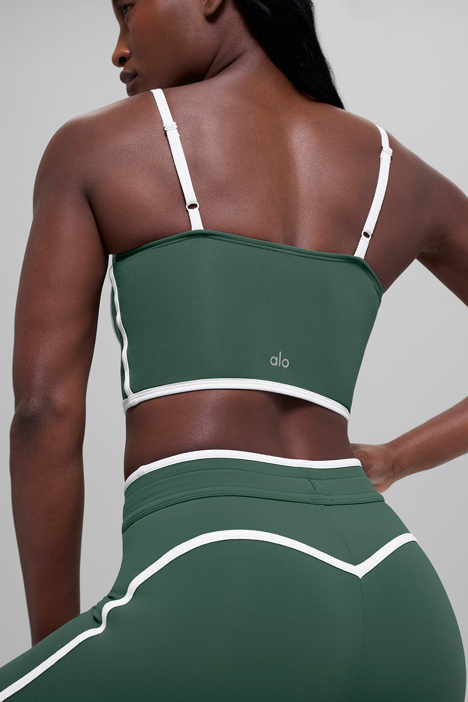 Débardeur Brassière Airbrush Streamlined - Clover Green/Blanc