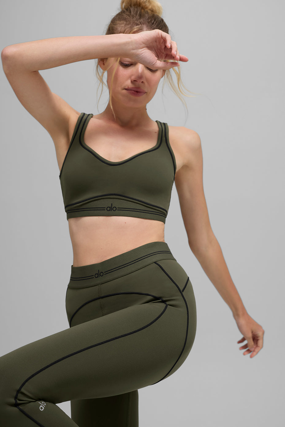 Brassière Airbrush Heart Throb - Green Olive/Noir