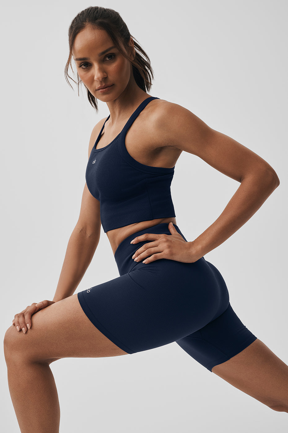 Débardeur Brassière Côtelé Sans Coutures Favorite - Navy
