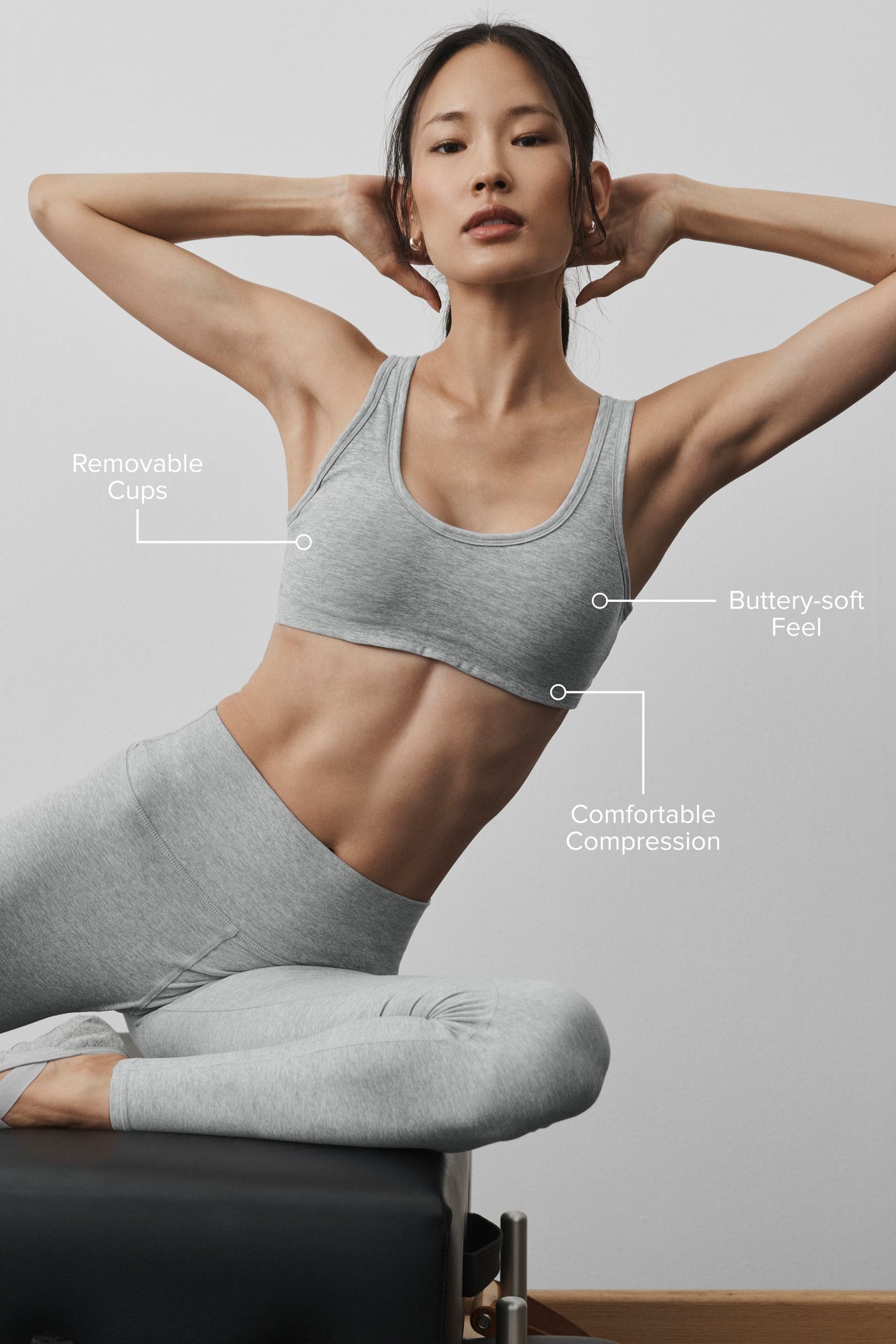 Alosoft Soutien-gorge Center Stage - Vintage Athletic Heather