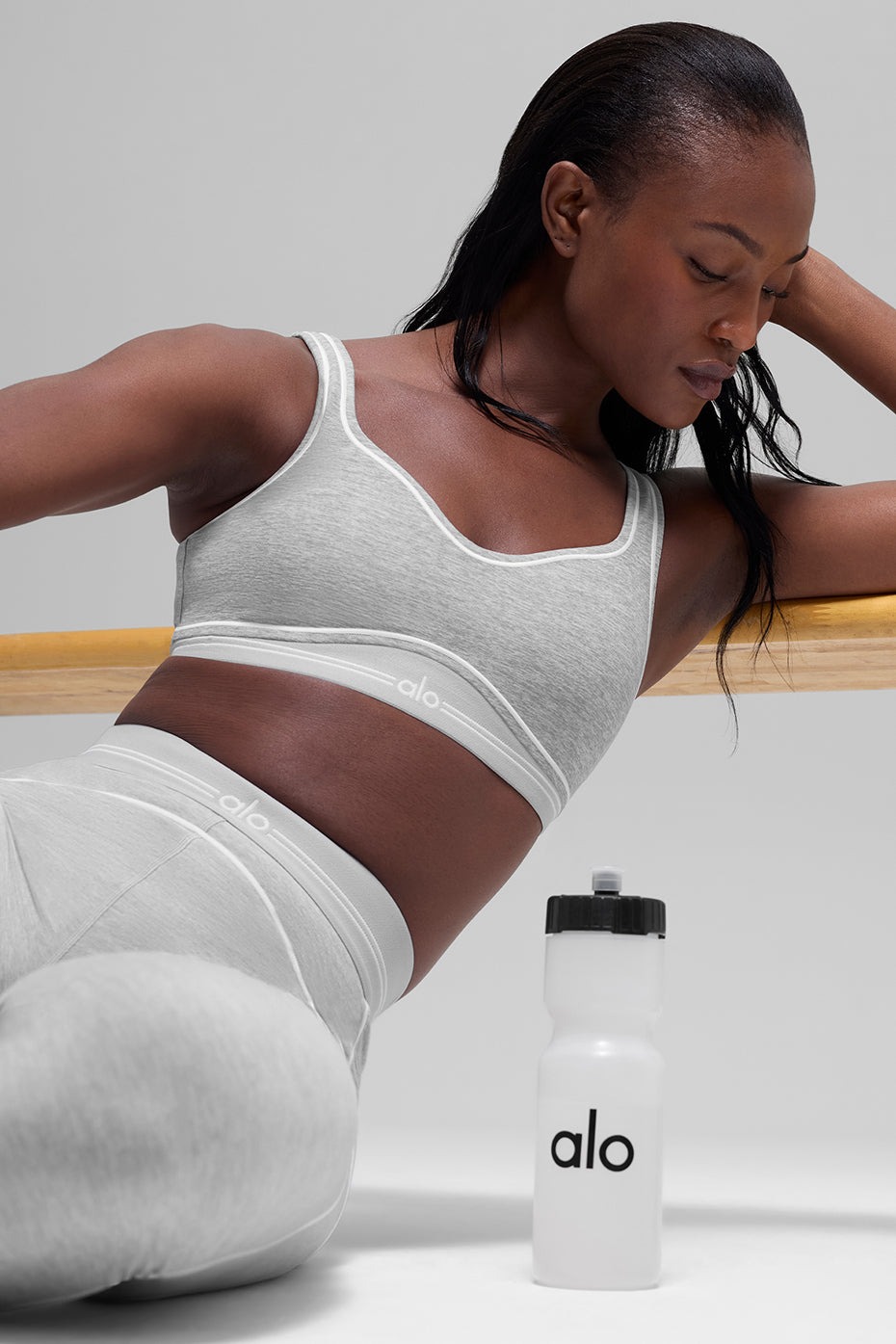 Brassière Alosoft Heart Throb - Athletic Heather Grey/Blanc