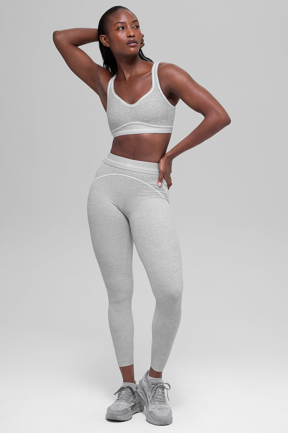 Brassière Alosoft Heart Throb - Athletic Heather Grey/Blanc