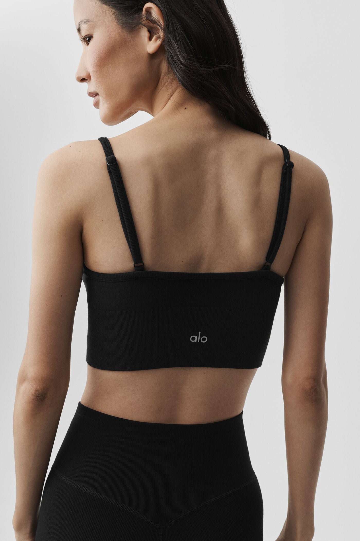 Brassière Côtelée Sans Coutures Modal Delight - Noir