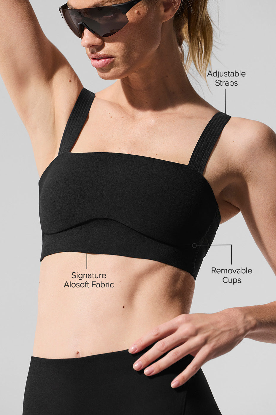 Brassière Alosoft Serve It Up - Noir